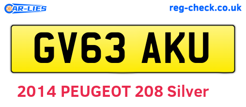 GV63AKU are the vehicle registration plates.