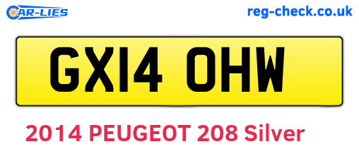 GX14OHW are the vehicle registration plates.