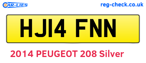HJ14FNN are the vehicle registration plates.