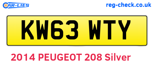 KW63WTY are the vehicle registration plates.