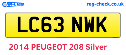 LC63NWK are the vehicle registration plates.