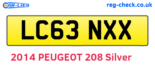 LC63NXX are the vehicle registration plates.