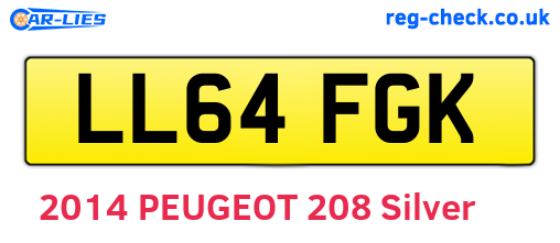 LL64FGK are the vehicle registration plates.