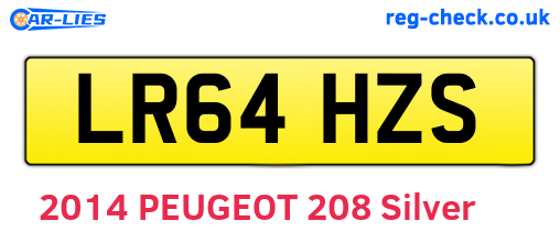 LR64HZS are the vehicle registration plates.