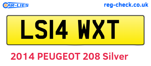 LS14WXT are the vehicle registration plates.