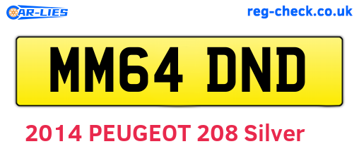 MM64DND are the vehicle registration plates.