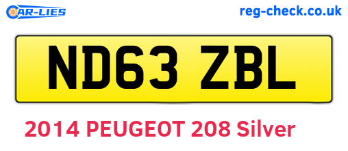 ND63ZBL are the vehicle registration plates.