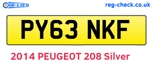 PY63NKF are the vehicle registration plates.