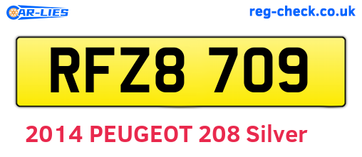 RFZ8709 are the vehicle registration plates.