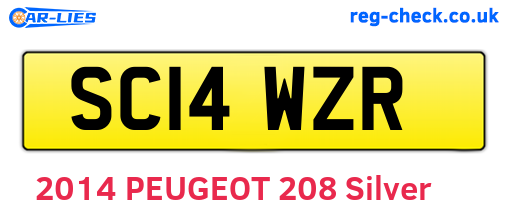 SC14WZR are the vehicle registration plates.