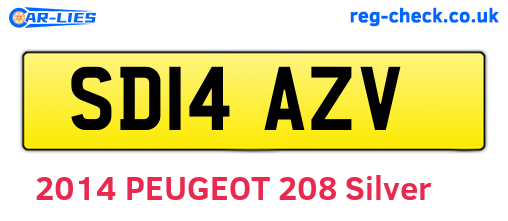 SD14AZV are the vehicle registration plates.