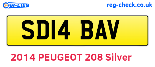 SD14BAV are the vehicle registration plates.