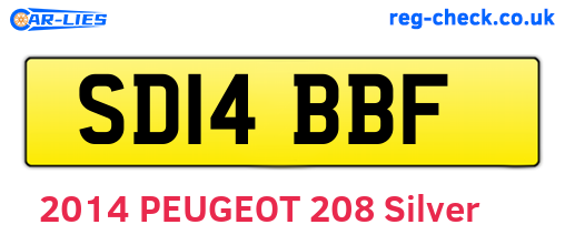 SD14BBF are the vehicle registration plates.