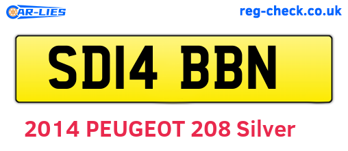 SD14BBN are the vehicle registration plates.