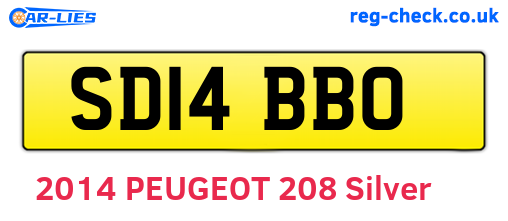 SD14BBO are the vehicle registration plates.