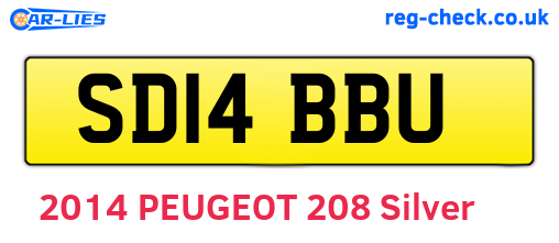 SD14BBU are the vehicle registration plates.