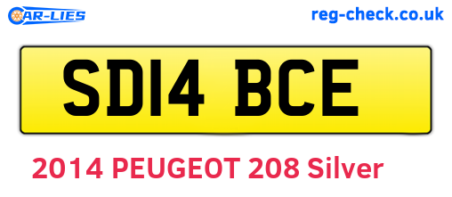 SD14BCE are the vehicle registration plates.