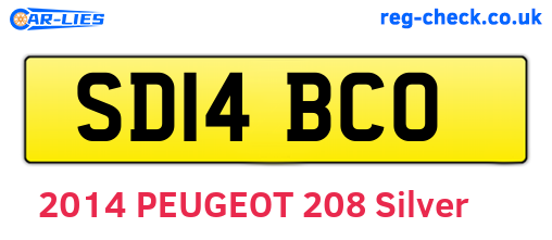SD14BCO are the vehicle registration plates.