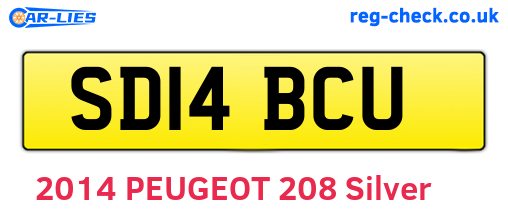 SD14BCU are the vehicle registration plates.