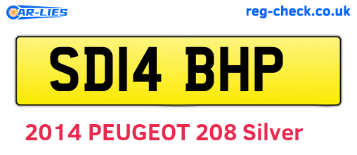 SD14BHP are the vehicle registration plates.
