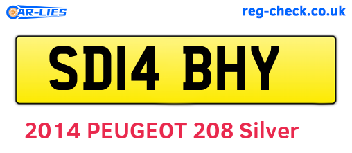 SD14BHY are the vehicle registration plates.