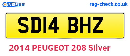 SD14BHZ are the vehicle registration plates.