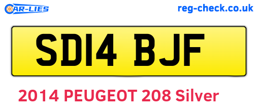 SD14BJF are the vehicle registration plates.