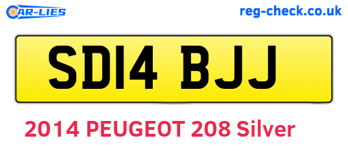 SD14BJJ are the vehicle registration plates.