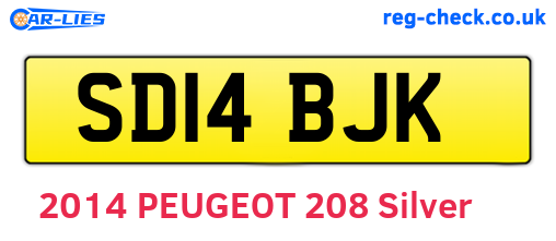 SD14BJK are the vehicle registration plates.