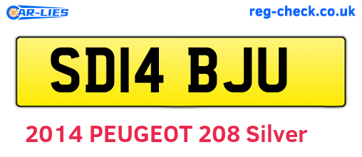 SD14BJU are the vehicle registration plates.