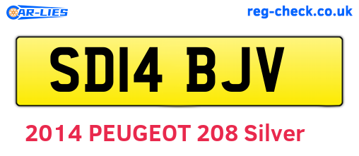 SD14BJV are the vehicle registration plates.