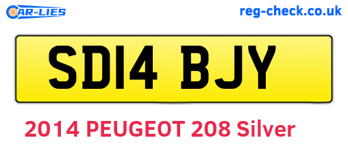 SD14BJY are the vehicle registration plates.