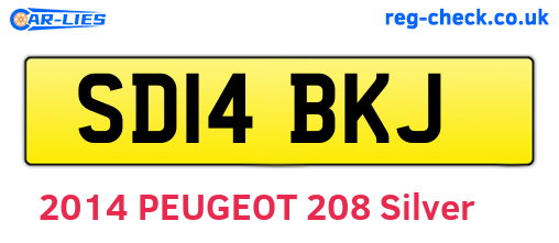 SD14BKJ are the vehicle registration plates.