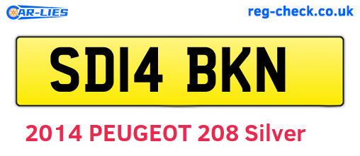 SD14BKN are the vehicle registration plates.
