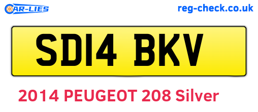 SD14BKV are the vehicle registration plates.