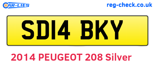 SD14BKY are the vehicle registration plates.