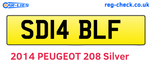 SD14BLF are the vehicle registration plates.