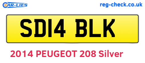 SD14BLK are the vehicle registration plates.