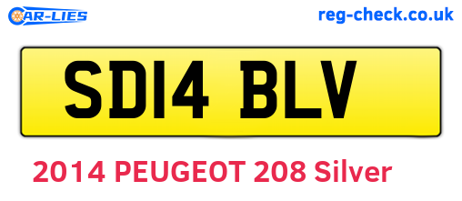 SD14BLV are the vehicle registration plates.