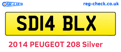 SD14BLX are the vehicle registration plates.