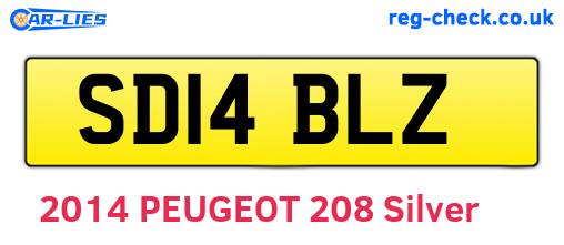 SD14BLZ are the vehicle registration plates.
