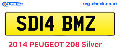 SD14BMZ are the vehicle registration plates.