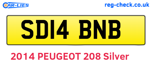 SD14BNB are the vehicle registration plates.