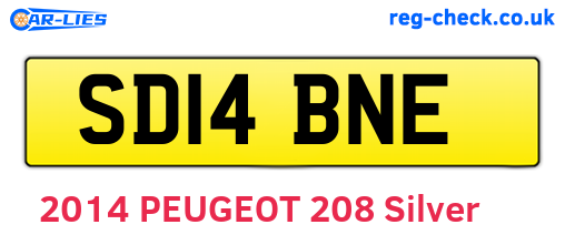 SD14BNE are the vehicle registration plates.