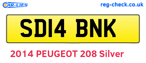 SD14BNK are the vehicle registration plates.