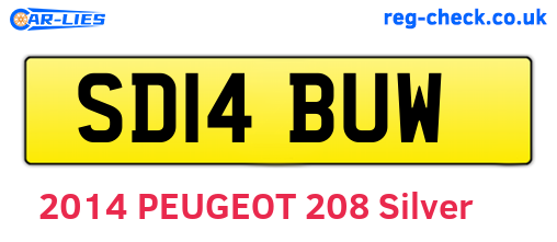 SD14BUW are the vehicle registration plates.