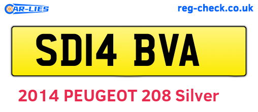 SD14BVA are the vehicle registration plates.