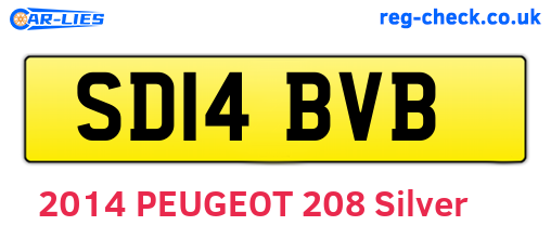 SD14BVB are the vehicle registration plates.