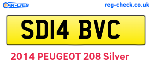 SD14BVC are the vehicle registration plates.