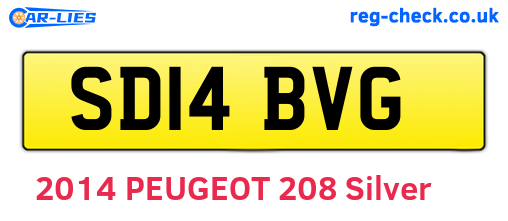 SD14BVG are the vehicle registration plates.